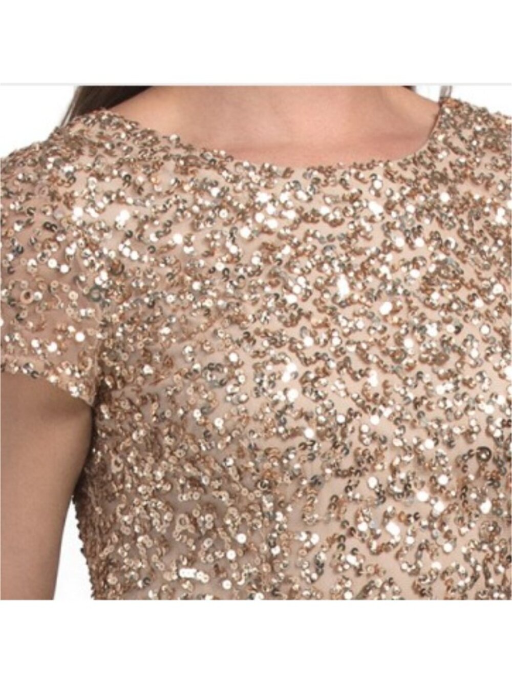 ADRIANNA PAPELL Scoop Back Beaded Gown - Picture 3 of 5